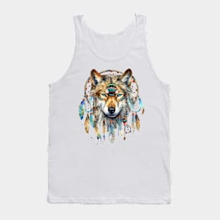 Native American Wolf Tank Top